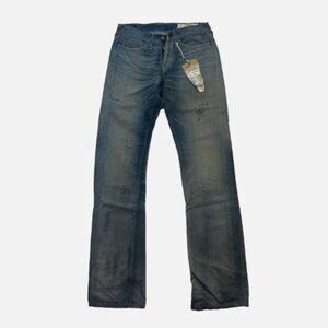 EVISU N4 Custom W29 L34 Made in USA Japanese Selvedge Men's Waseda Jeans Blue